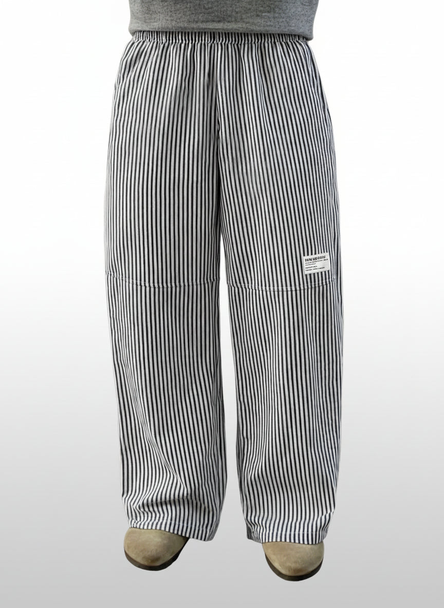 Men's Striped Wide Leg Straight Pants