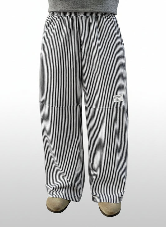 Men's Striped Wide Leg Straight Pants