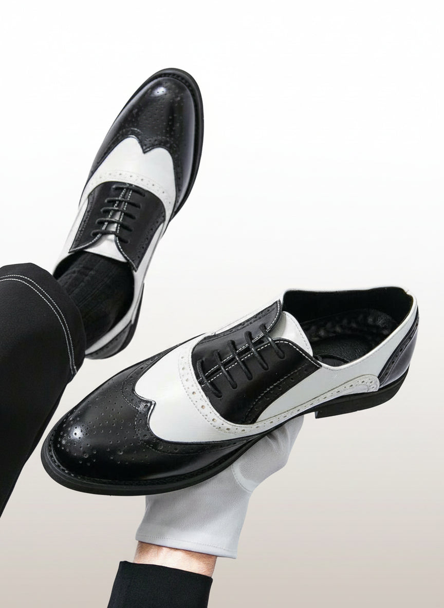 Men's Pointed Toe Business Casual Derby Shoes