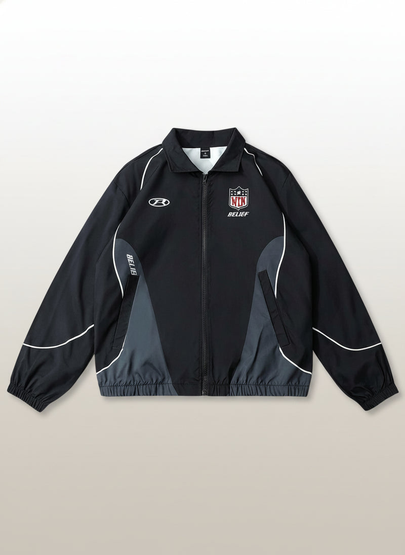 Unisex Motorcycle Graphic Print Long Sleeve Jacket