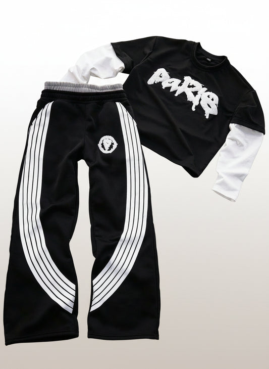 Men's Color-Blocked Paris 2-in-1 Long Sleeve Set