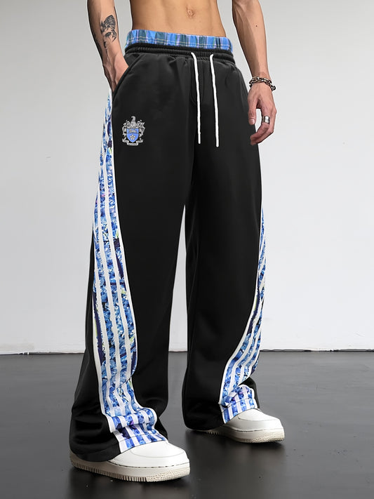 Vintage Patchwork Stripe Sweatpants