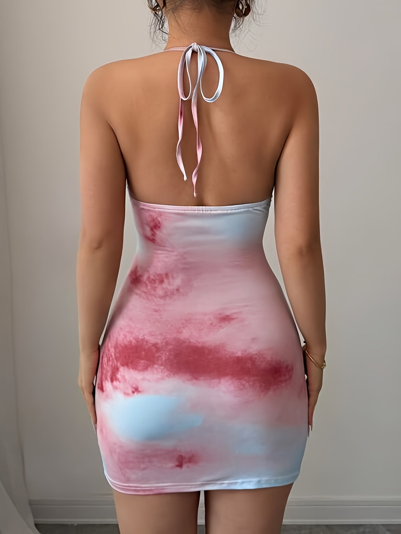 Women's Sleeveless Tie-Dye Mini Dress