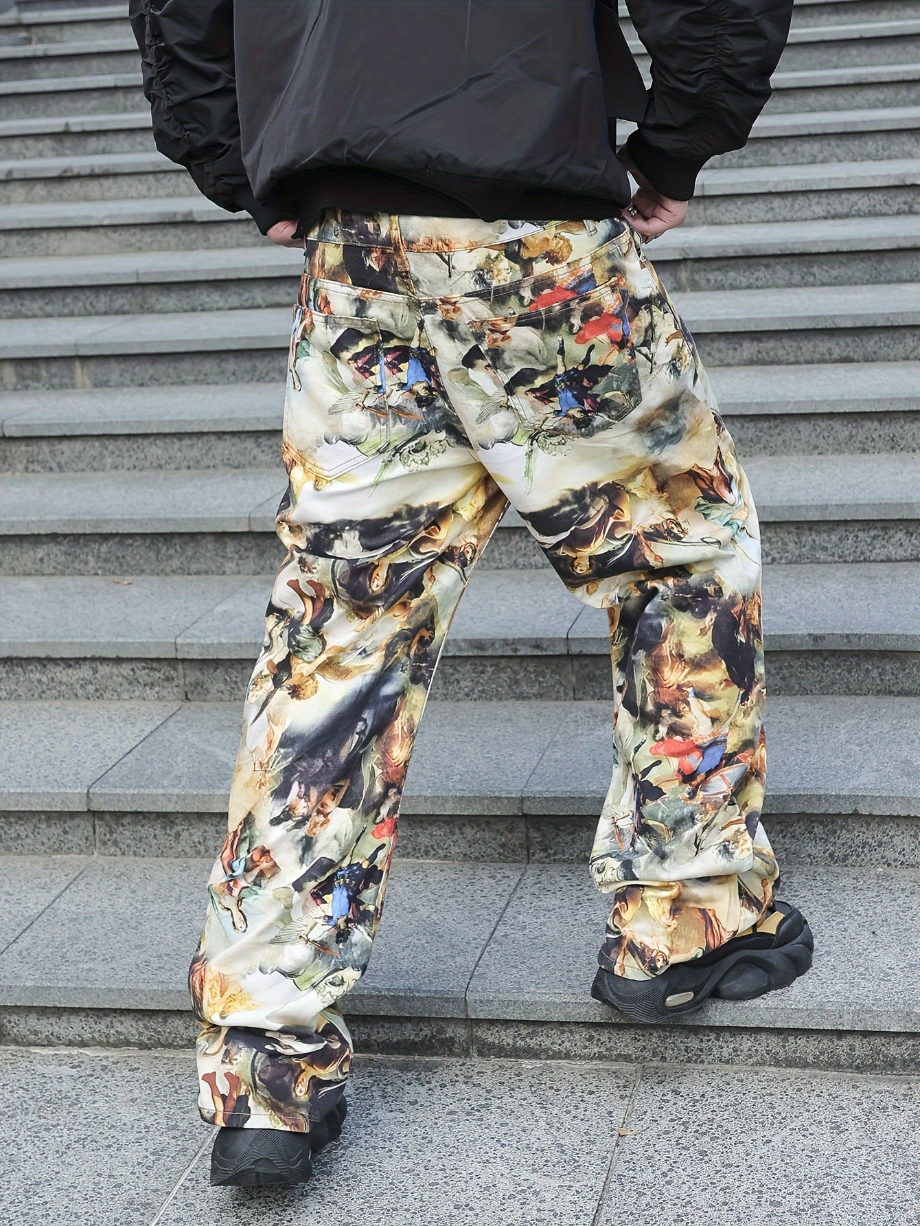 Men's Casual Graphic Denim Jeans