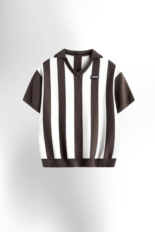 Men's  Striped Short Sleeve Knit Shirt