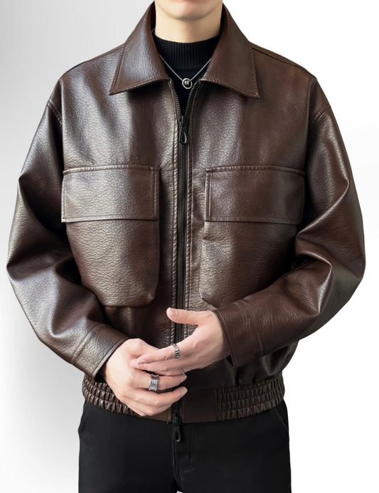 Men's Faux Leather Jacket