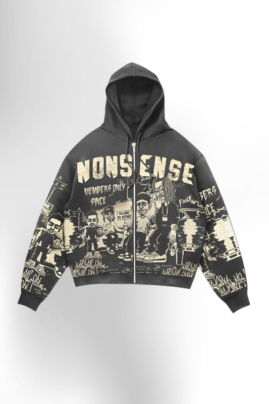 Men's Casual Cartoon Print Hoodie