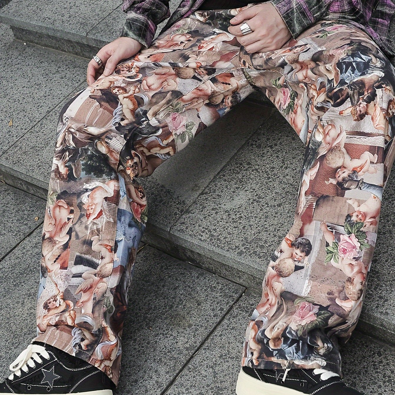 Men's Casual Graphic Denim Jeans