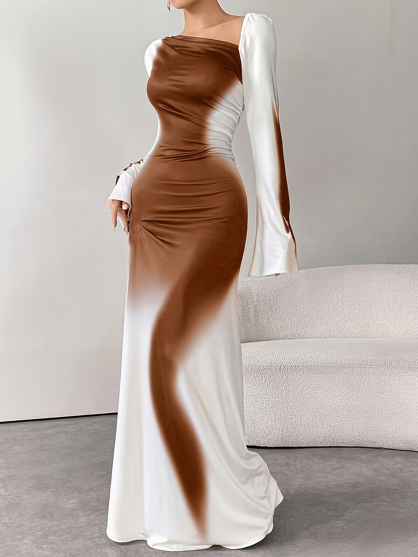 Elegant Gradient Bodycon Dress for Women