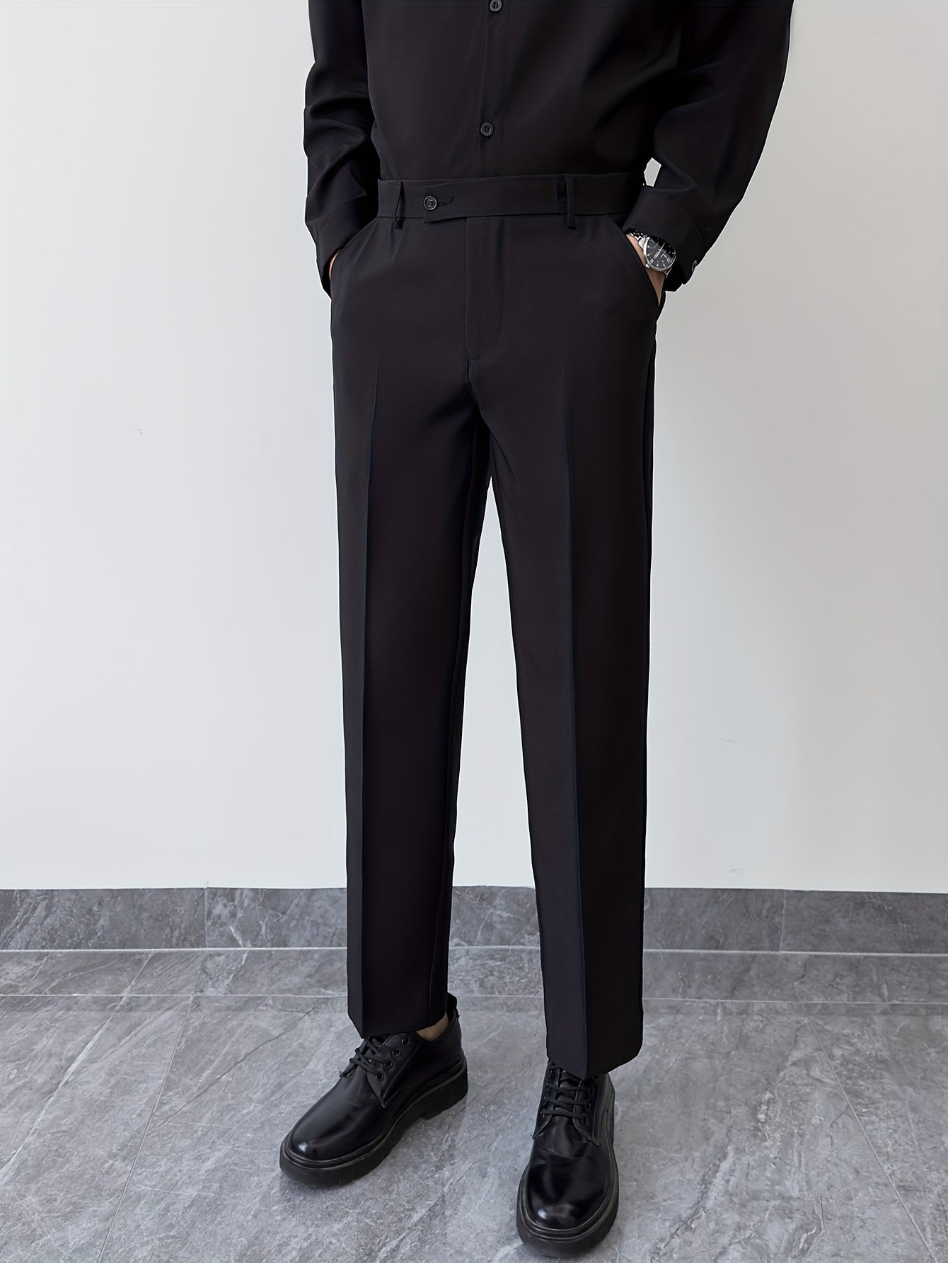 Men's Cropped Casual Formal Pants