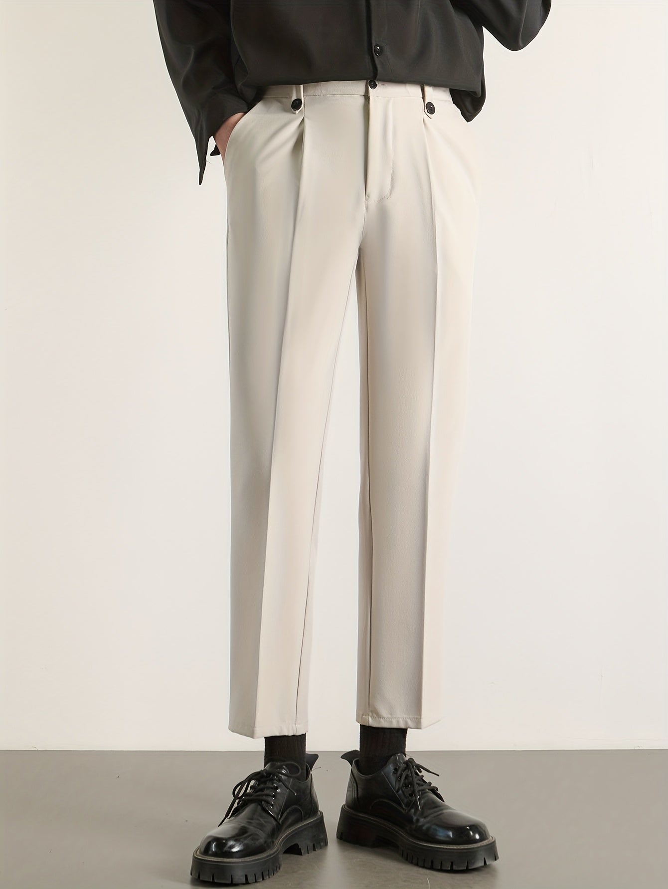 Men's Casual Business Solid Color Suit Pants