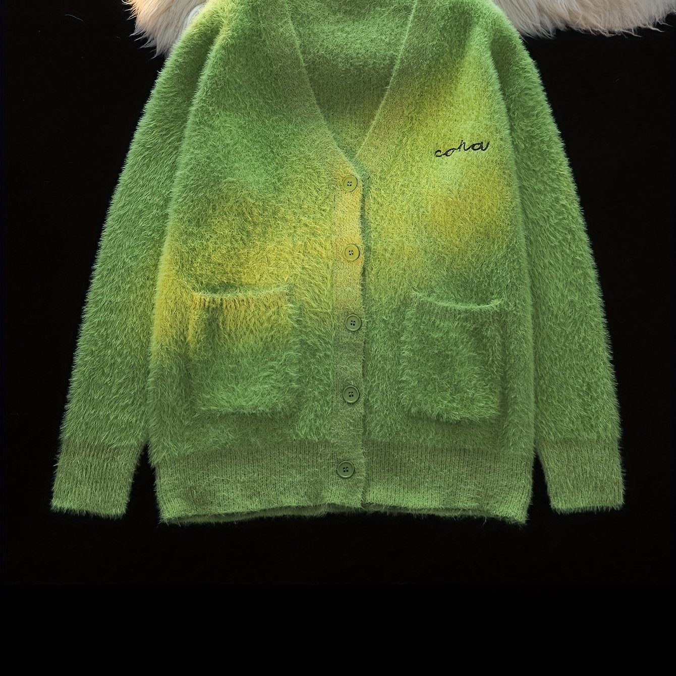 Retro Multi-color Soft Knitted V-neck Cardigan
