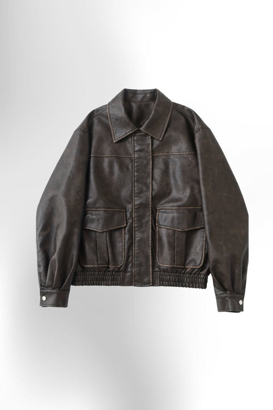 Women’s Synthetic Faux Leather Motorcycle Jacket