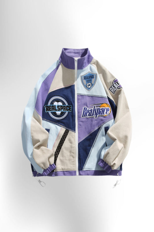 Color-Block Bomber Jacket