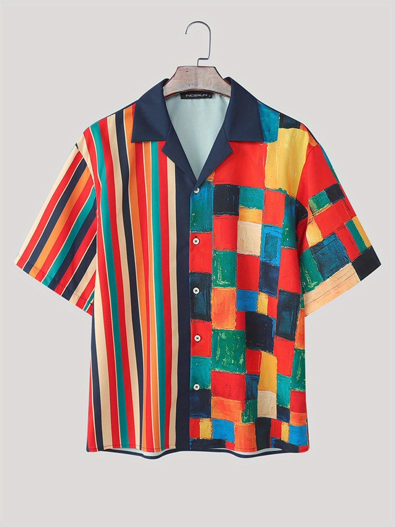 Men's Shirt Loose Fit Button-Up