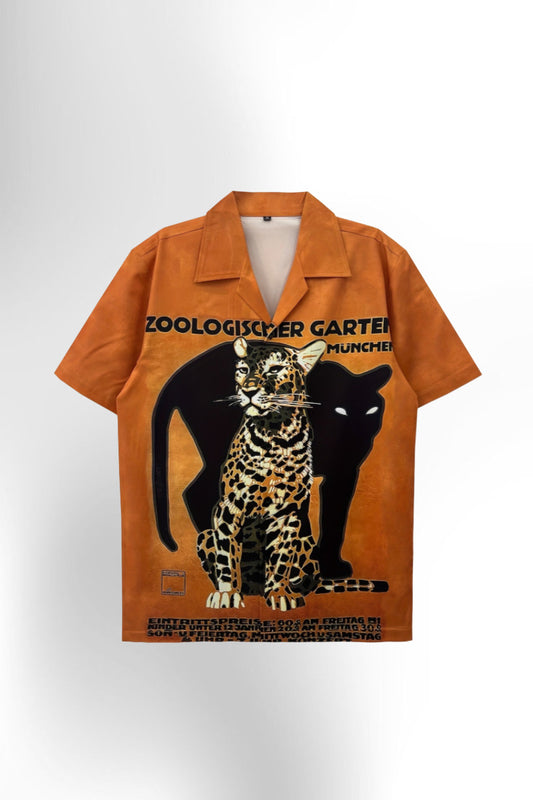 Men'S Leopard Print Short Sleeve Shirt