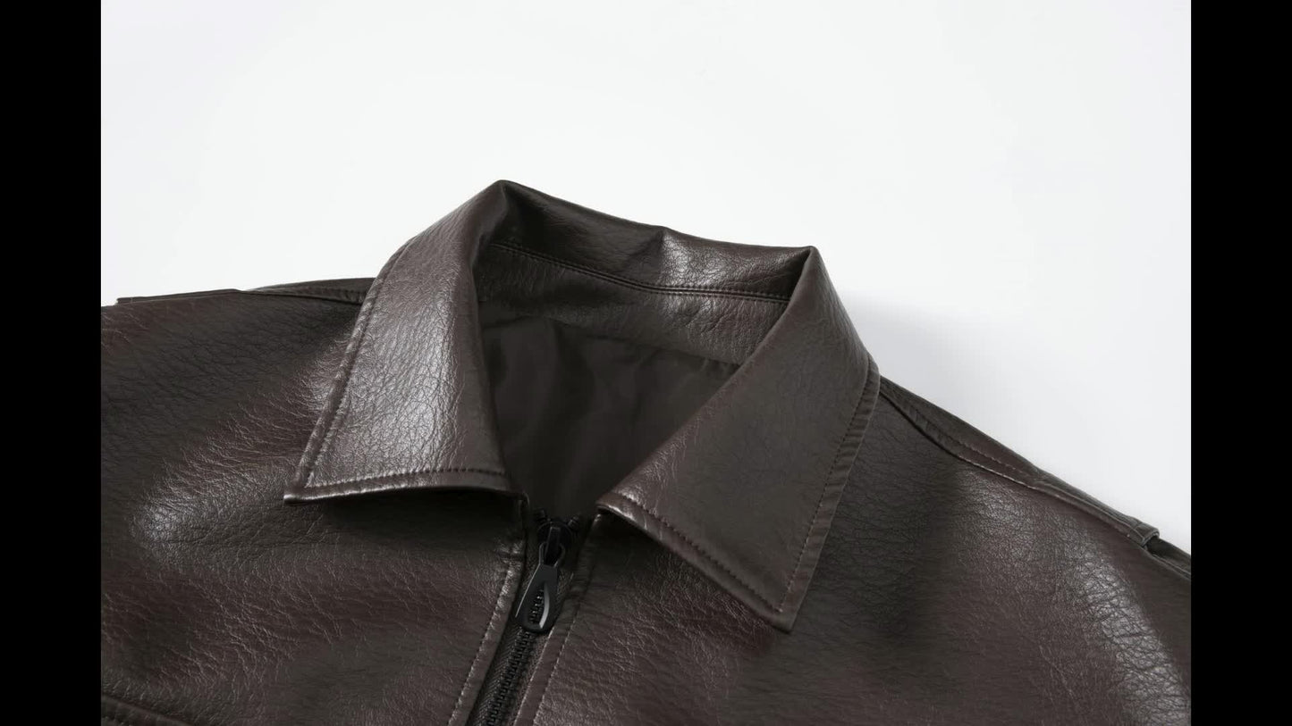 Men's Faux Leather Jacket