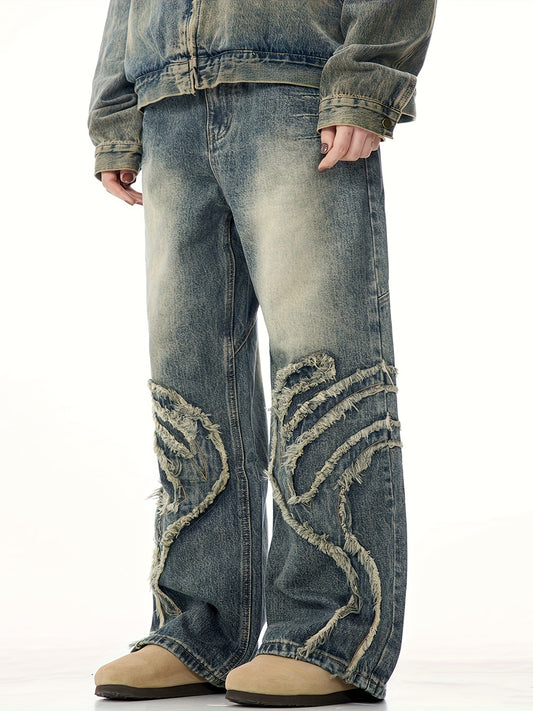 Vintage-Inspired Straight-Leg Jeans