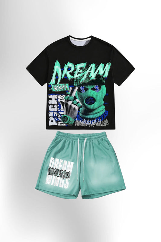 2pcs Men's T-Shirt and Shorts Set