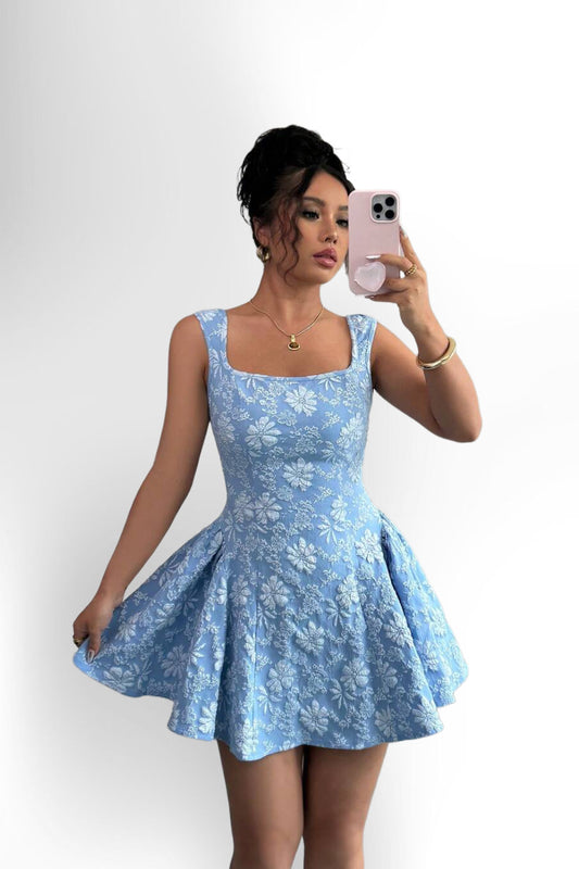 Women's Elegant  Jacquard Mini Dress