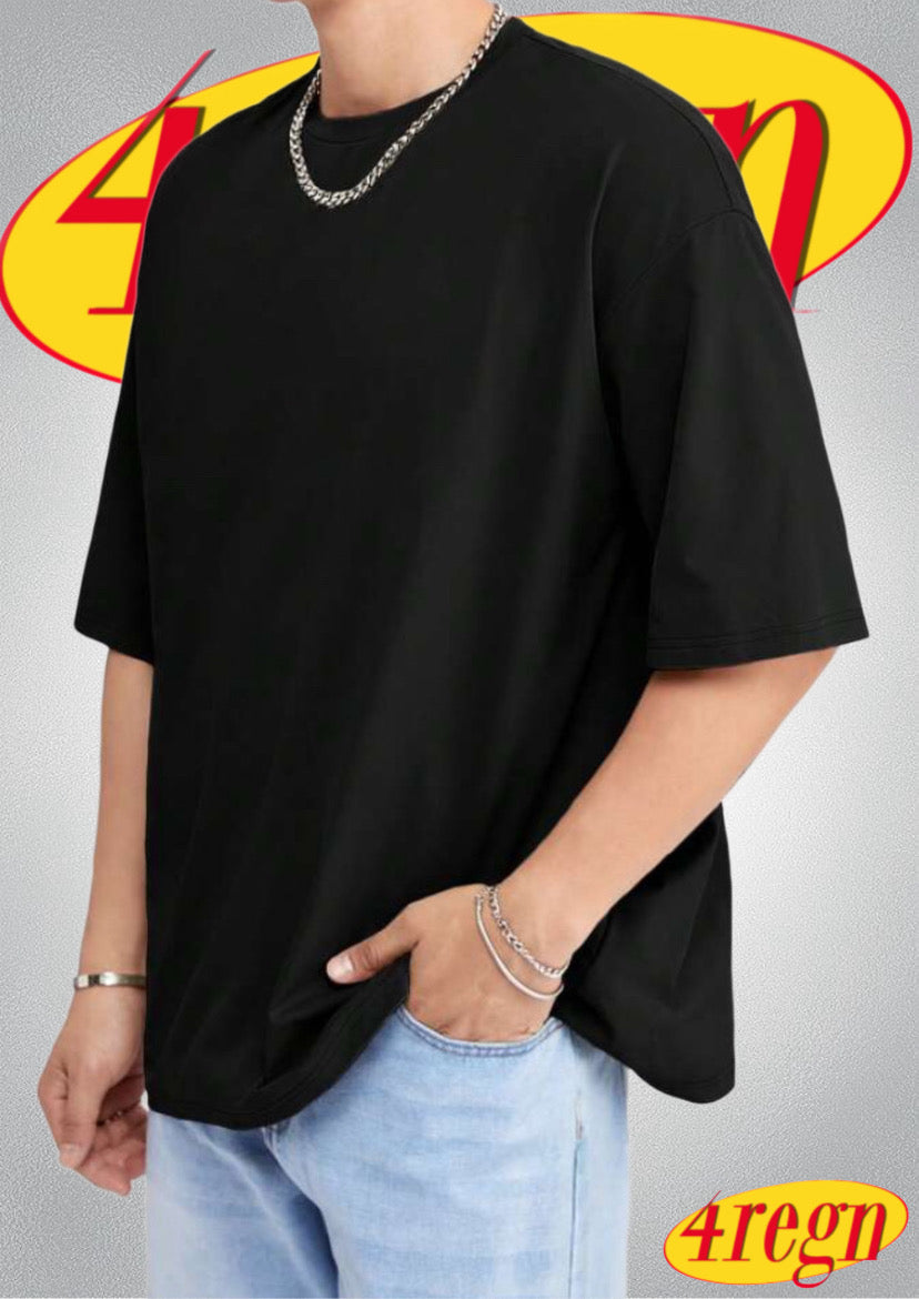 PLAIN OVERSIZED DROP SHOULDER TEES