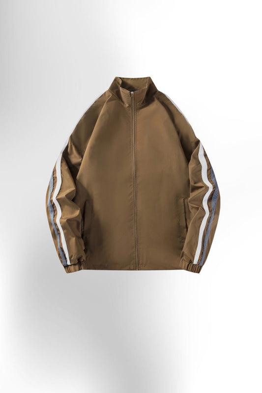 Striped Zip Up Sports Jacket