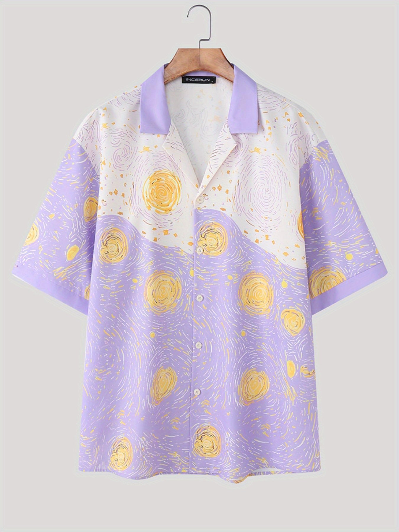 Men's Lapel Short Sleeve Shirt