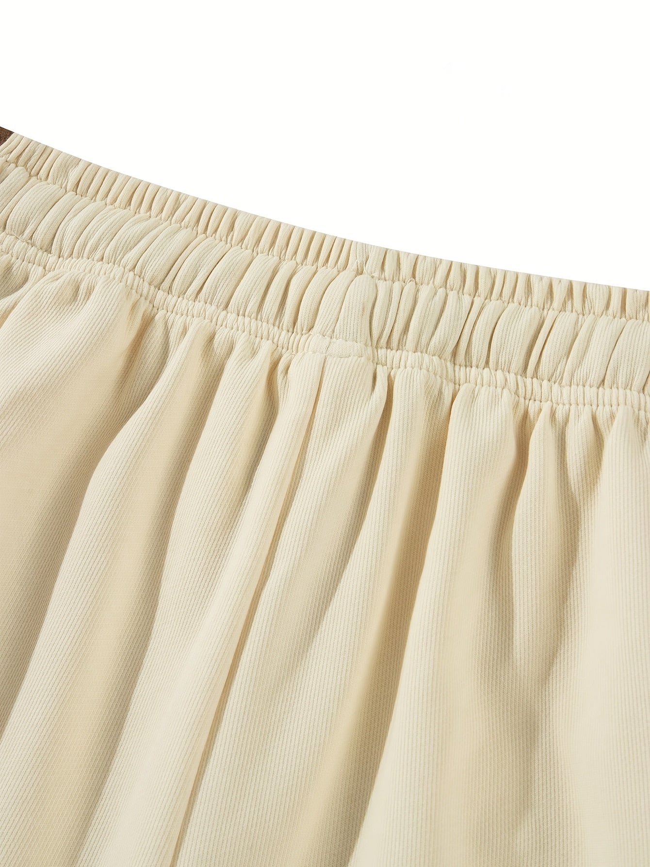 Men's  White Striped Athletic Jogger Pants