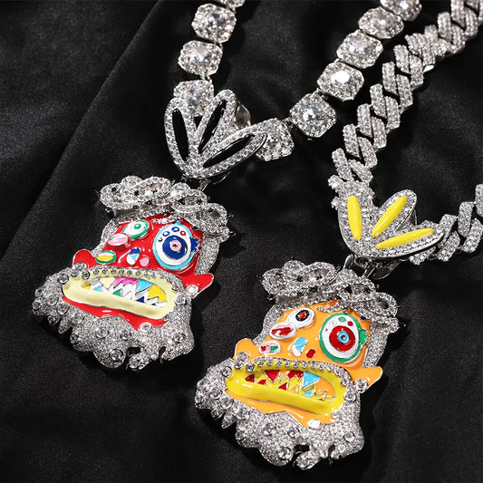 Colorful Enamel Pendant Necklace