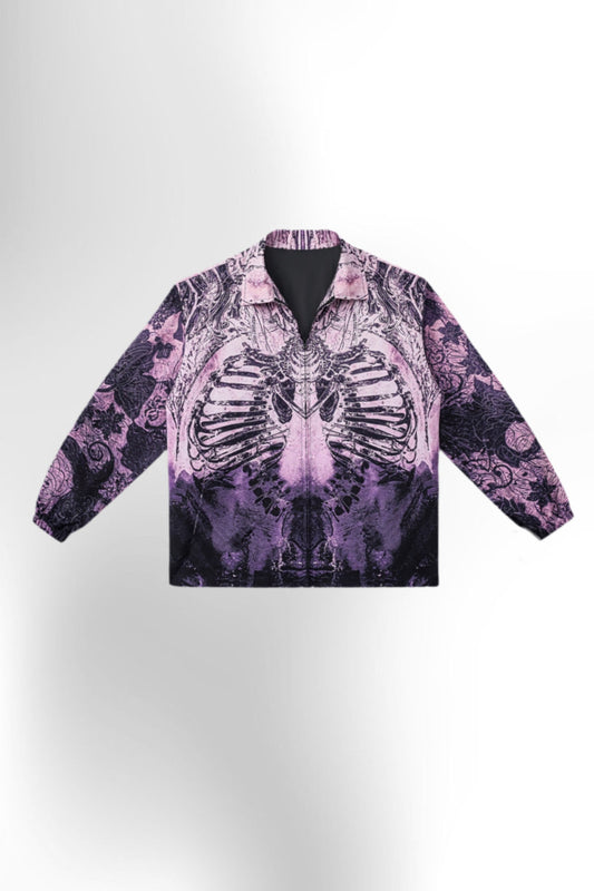 Skeleton Print apel Collar Jacket