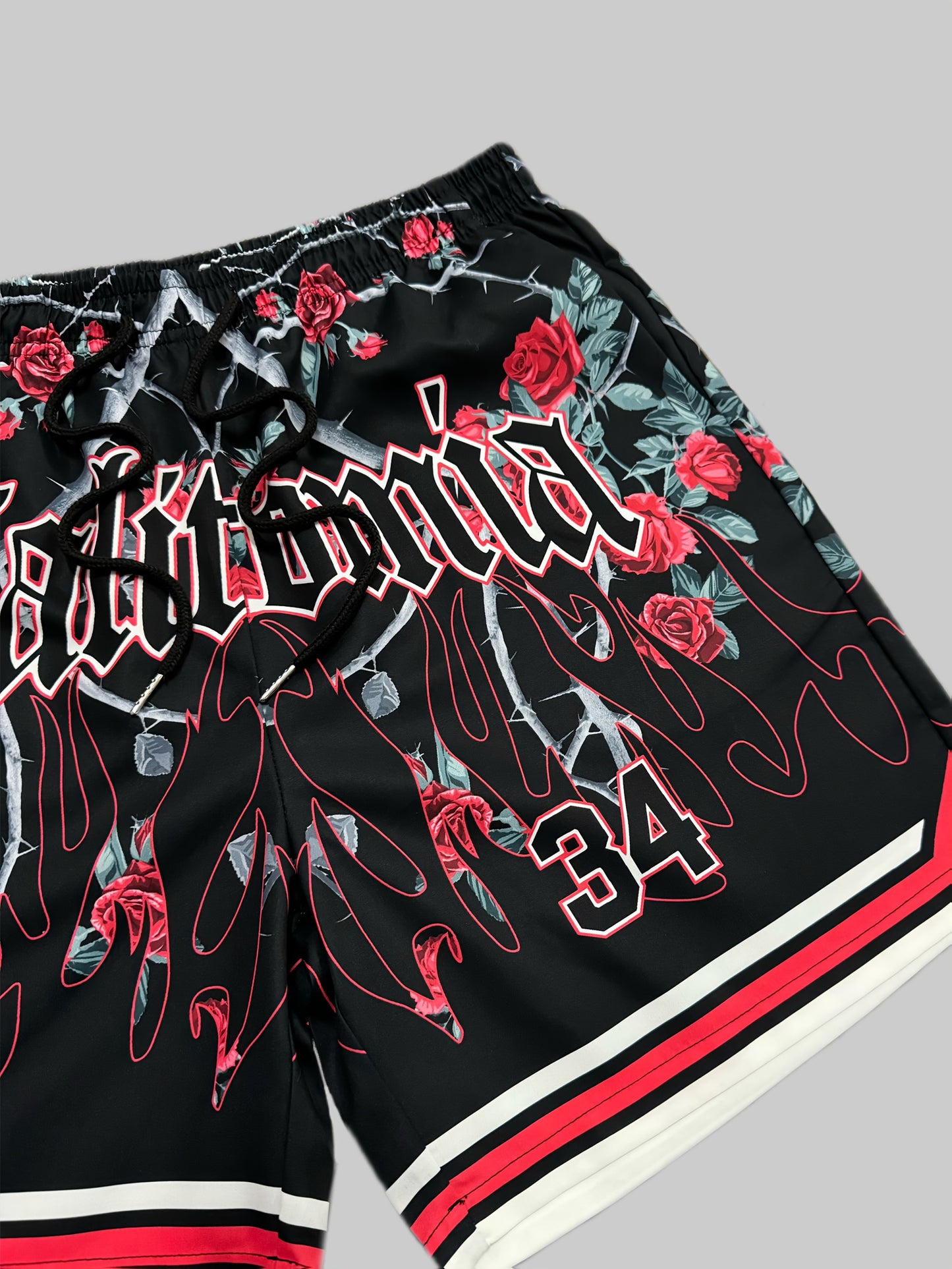 Men's Three-Piece Set Printed Beach Shorts