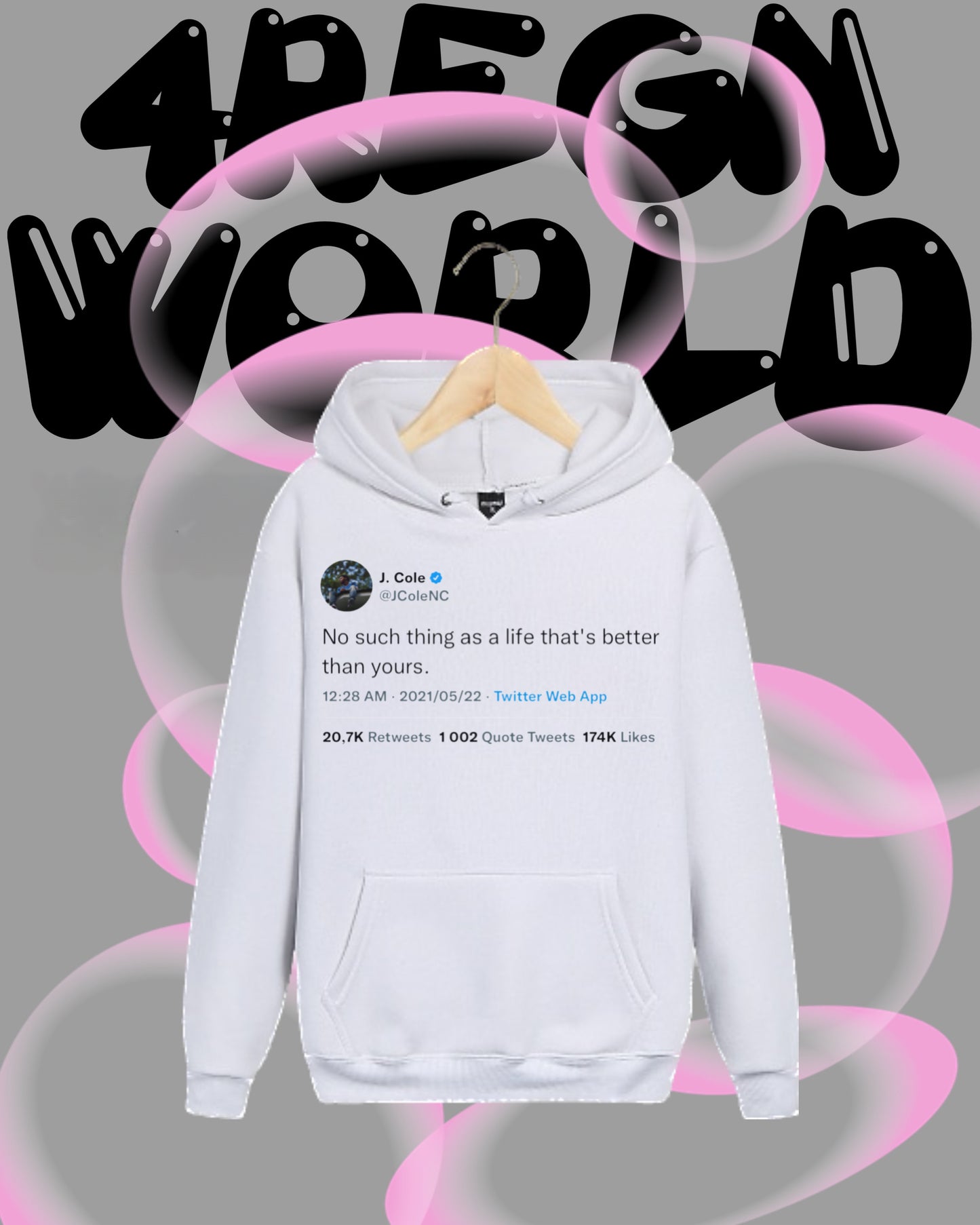 Graphic Hoodie J Cole Tweet