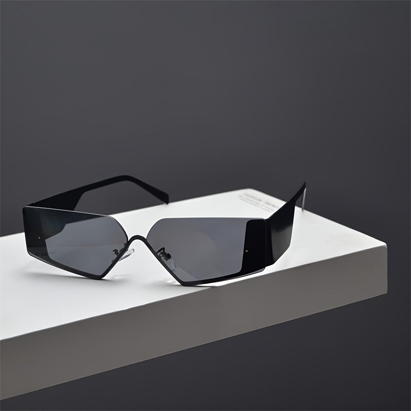 Rectangle Metal Frame Cat Eye Glasses