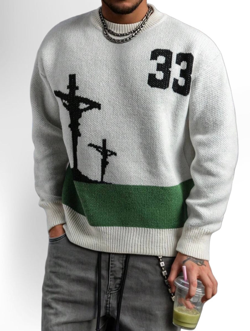 Men's Graphic Pullover Sweater