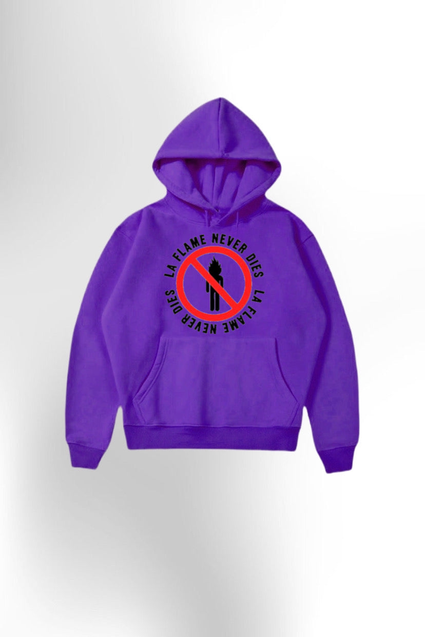 Purple hoodie with flame deals