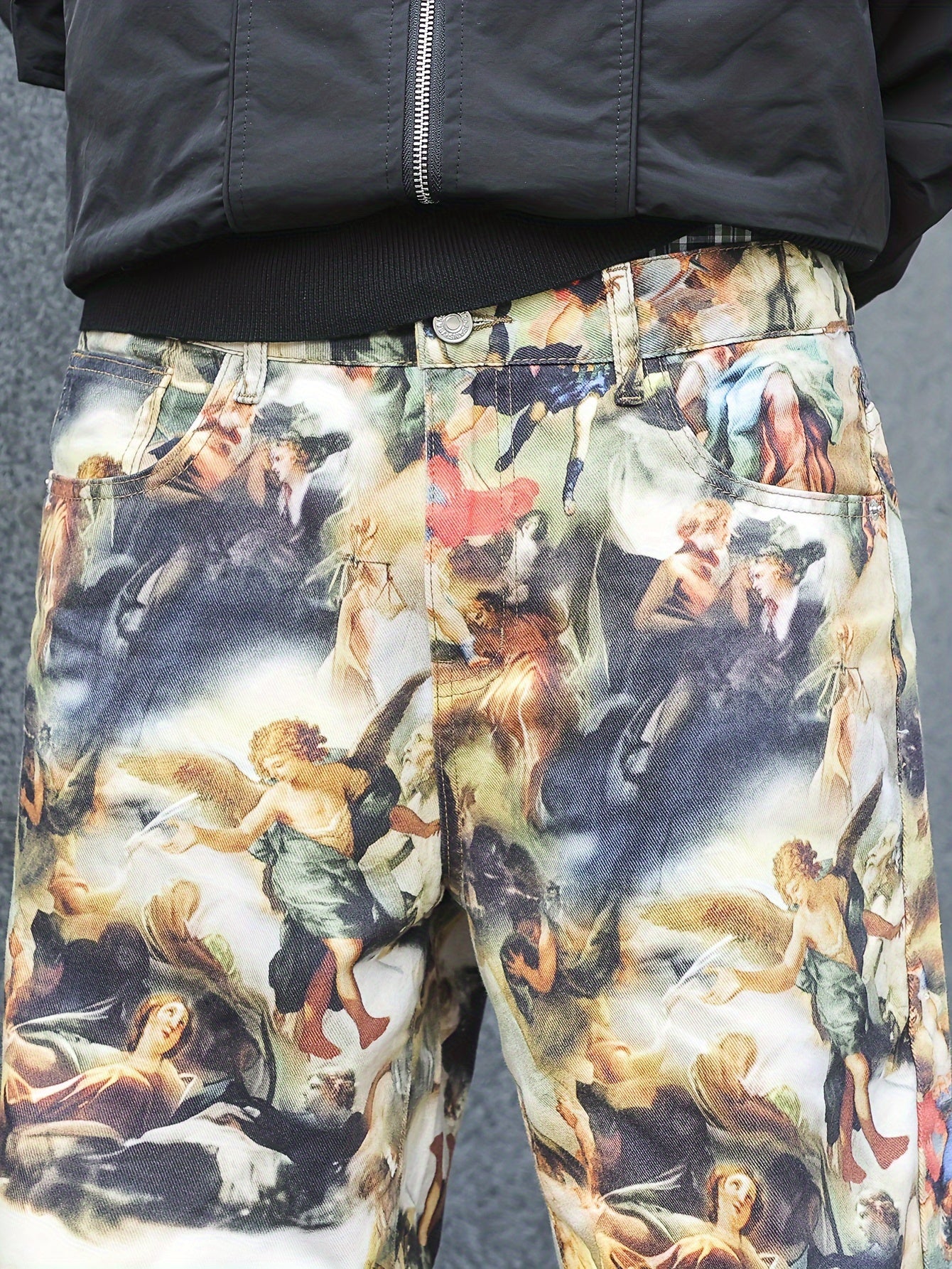 Men's Casual Graphic Denim Jeans