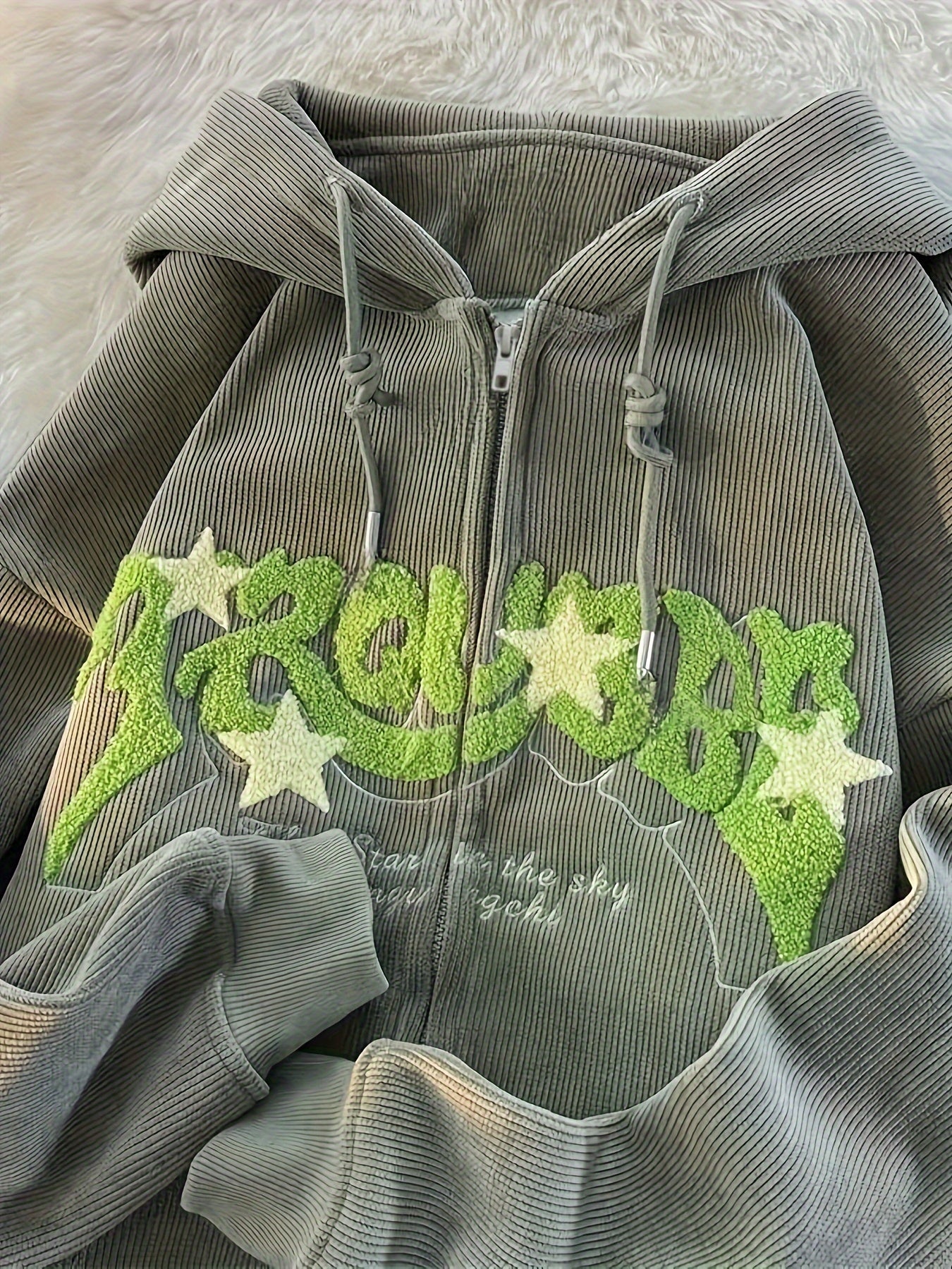 Zip-up Drawstring Hoodie