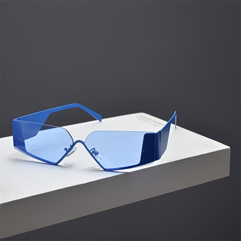 Rectangle Metal Frame Cat Eye Glasses