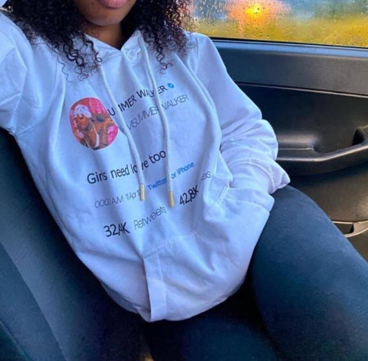 Graphic Hoodie Summer Walker Tweet Girls Need Love