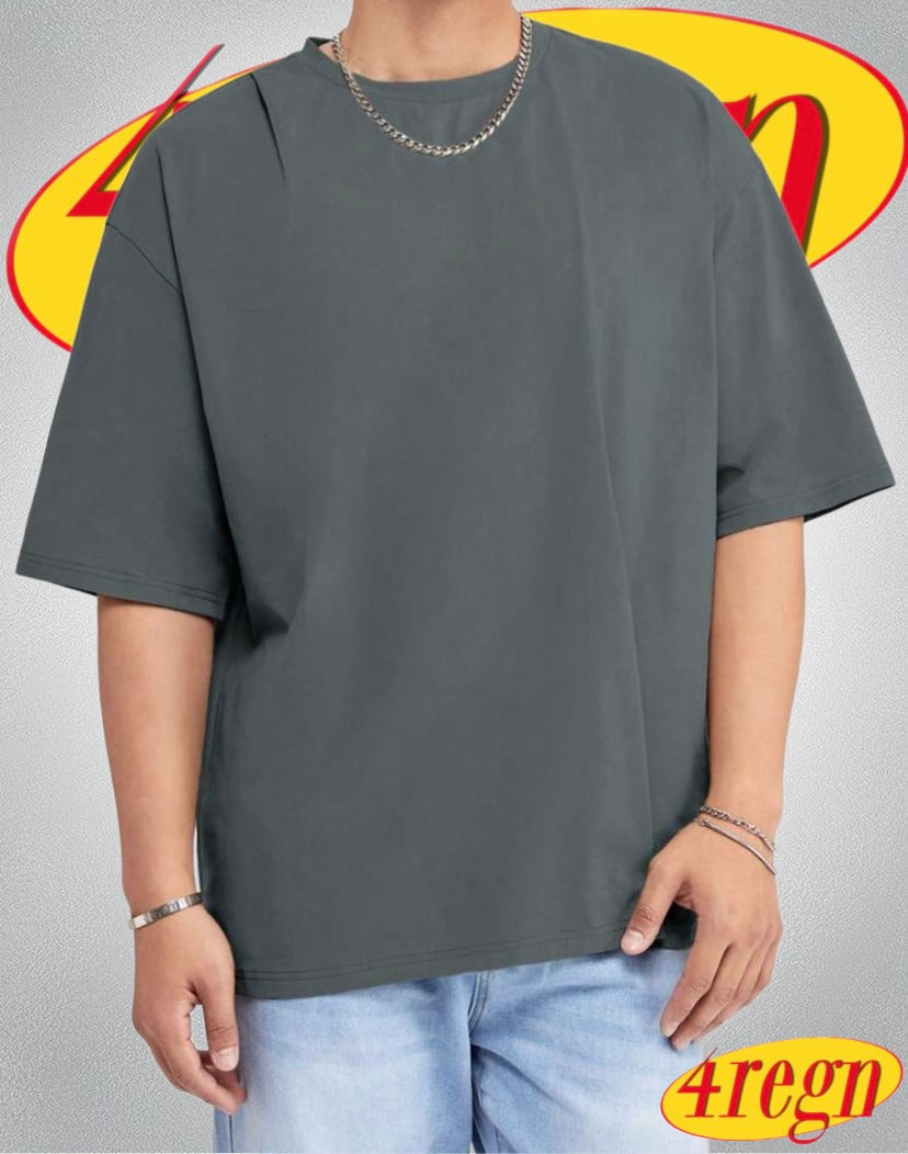 PLAIN OVERSIZED DROP SHOULDER TEES