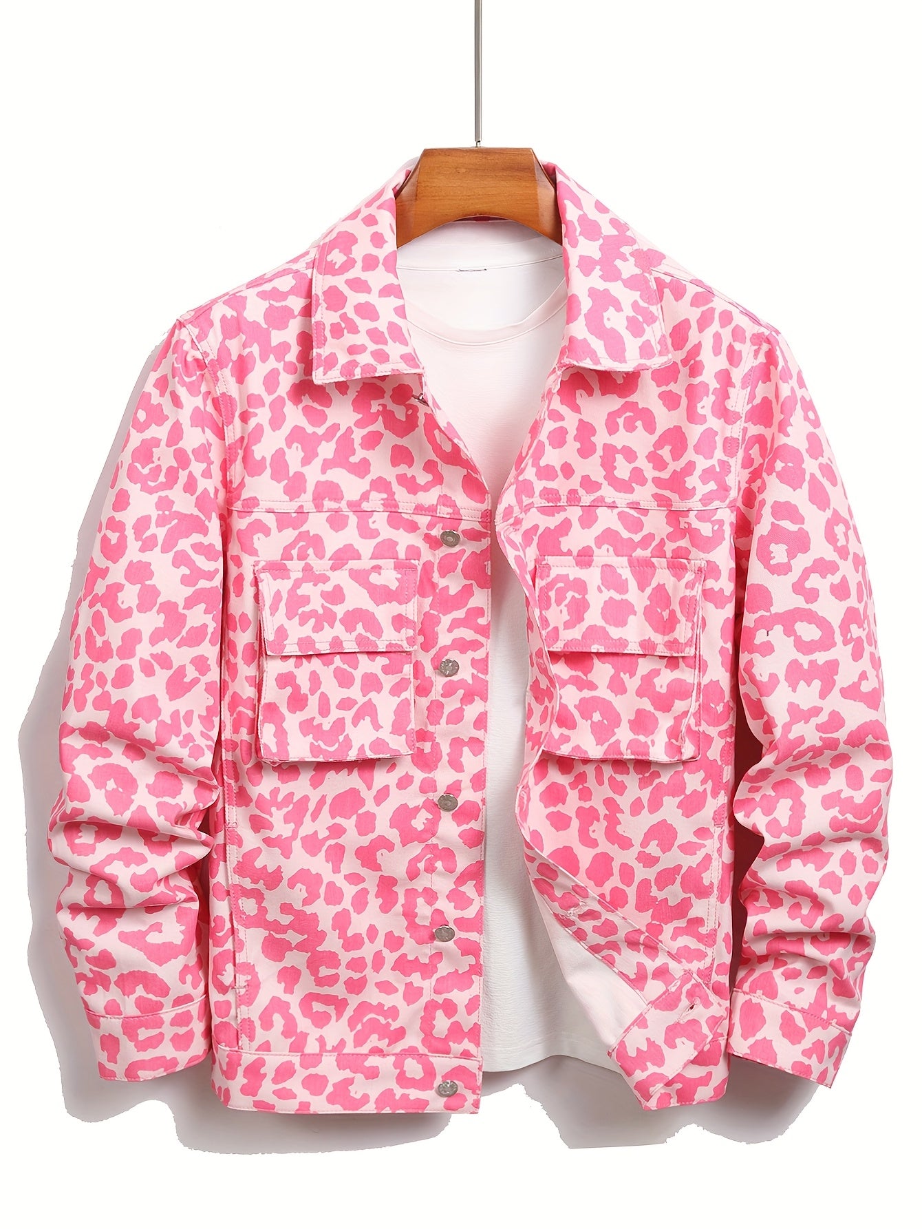 Leopard Print Denim Jacket