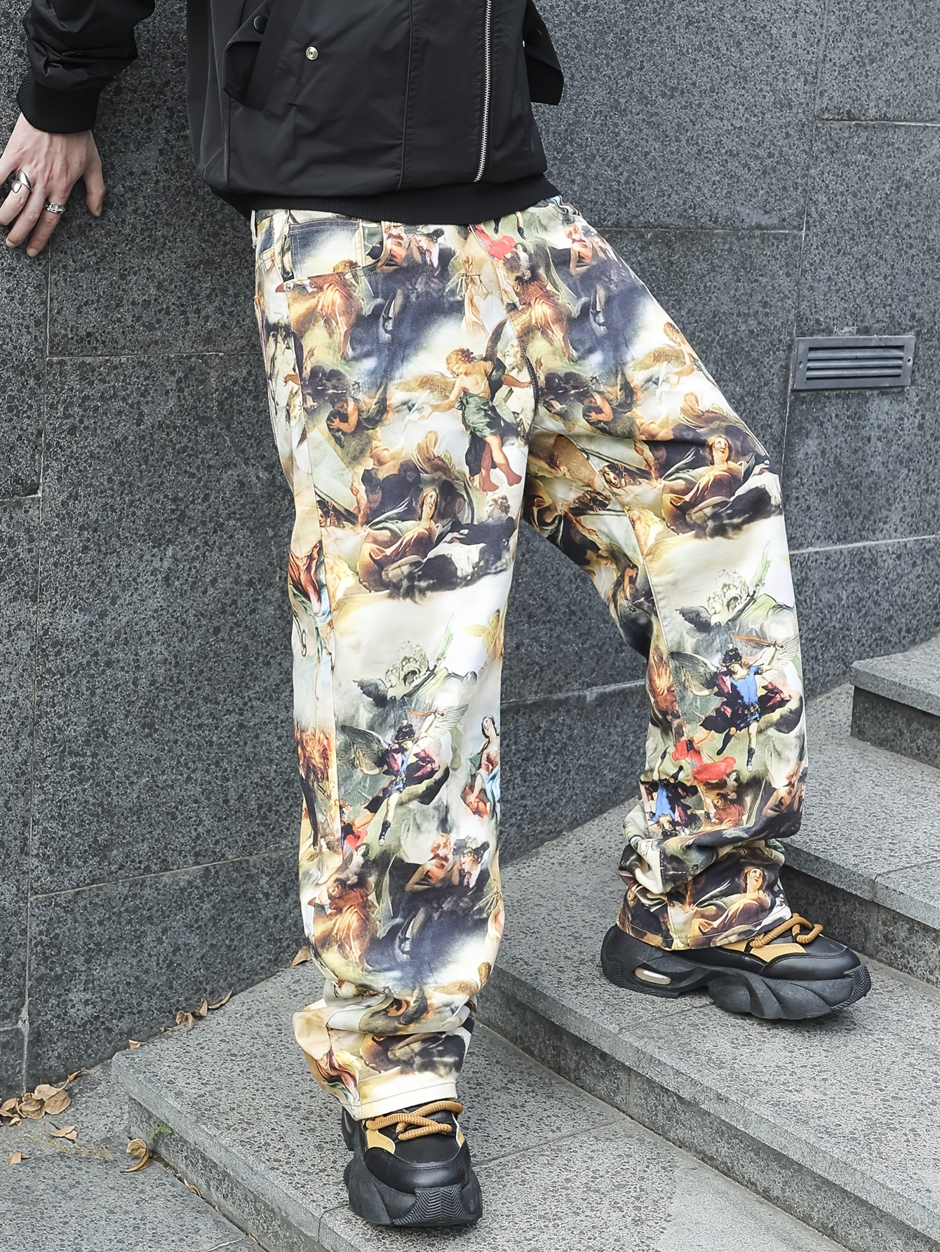 Men's Casual Graphic Denim Jeans