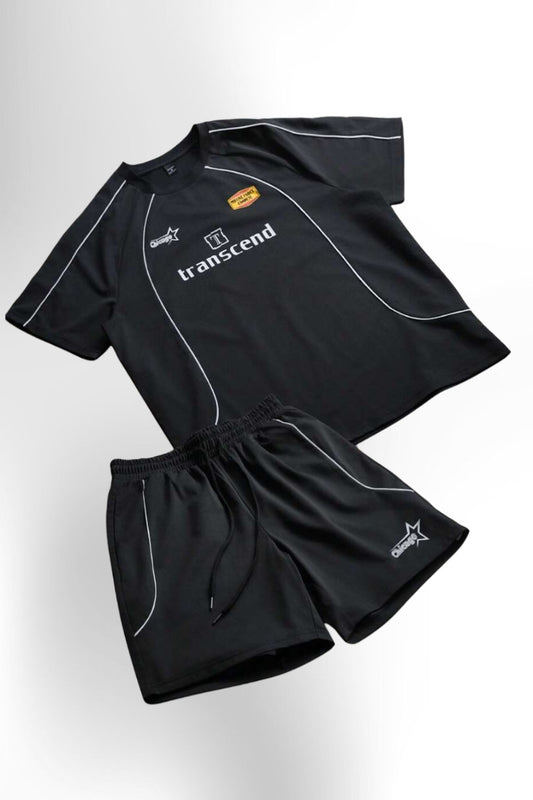 Men's 2pc Short Sleeve T-Shirt And Drawstring Waist Shorts Casual