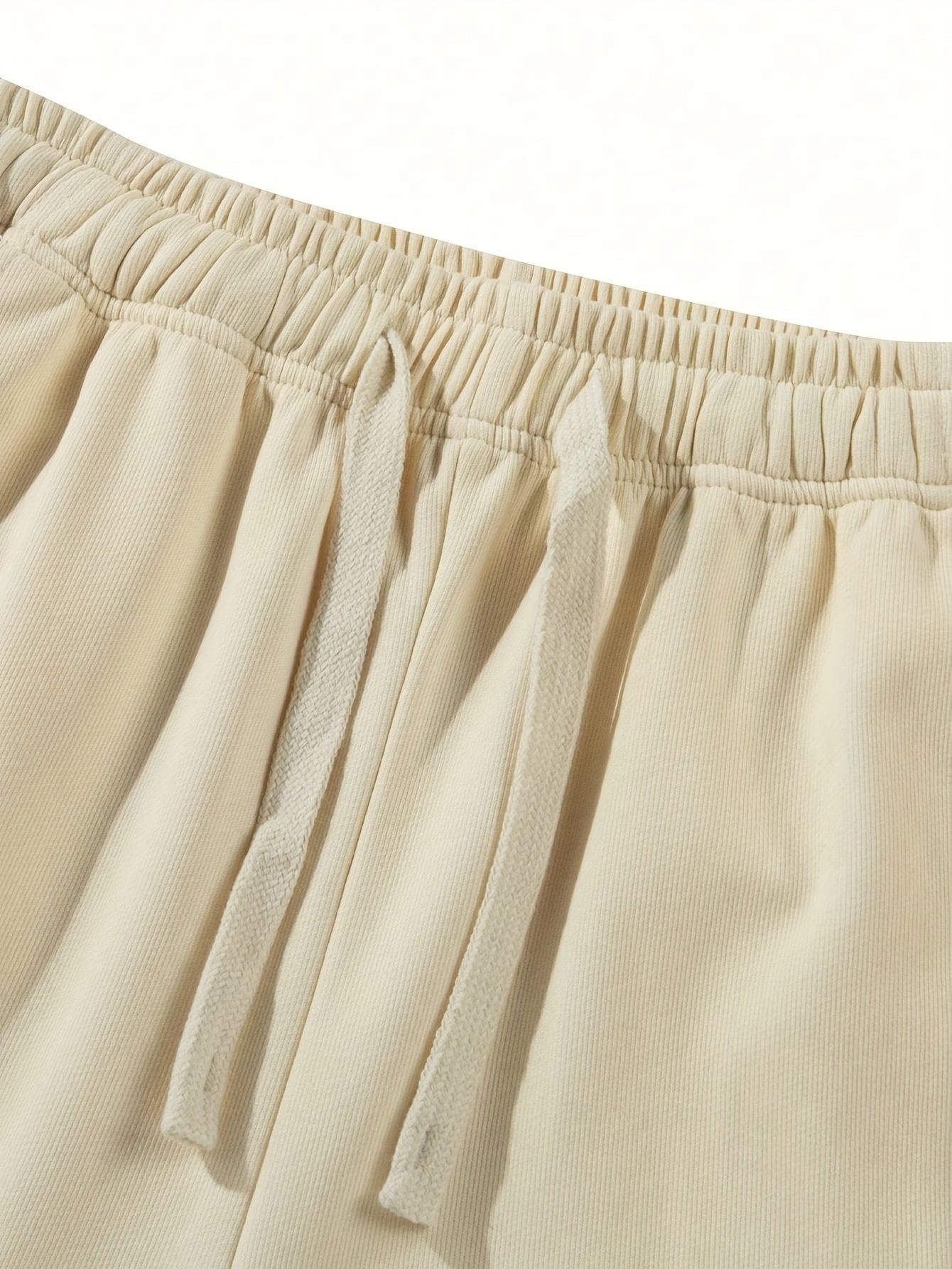 Men's  White Striped Athletic Jogger Pants