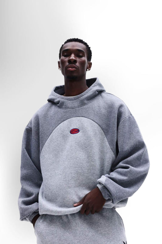 Men's Oversized Circle Design Pullover Hoodie