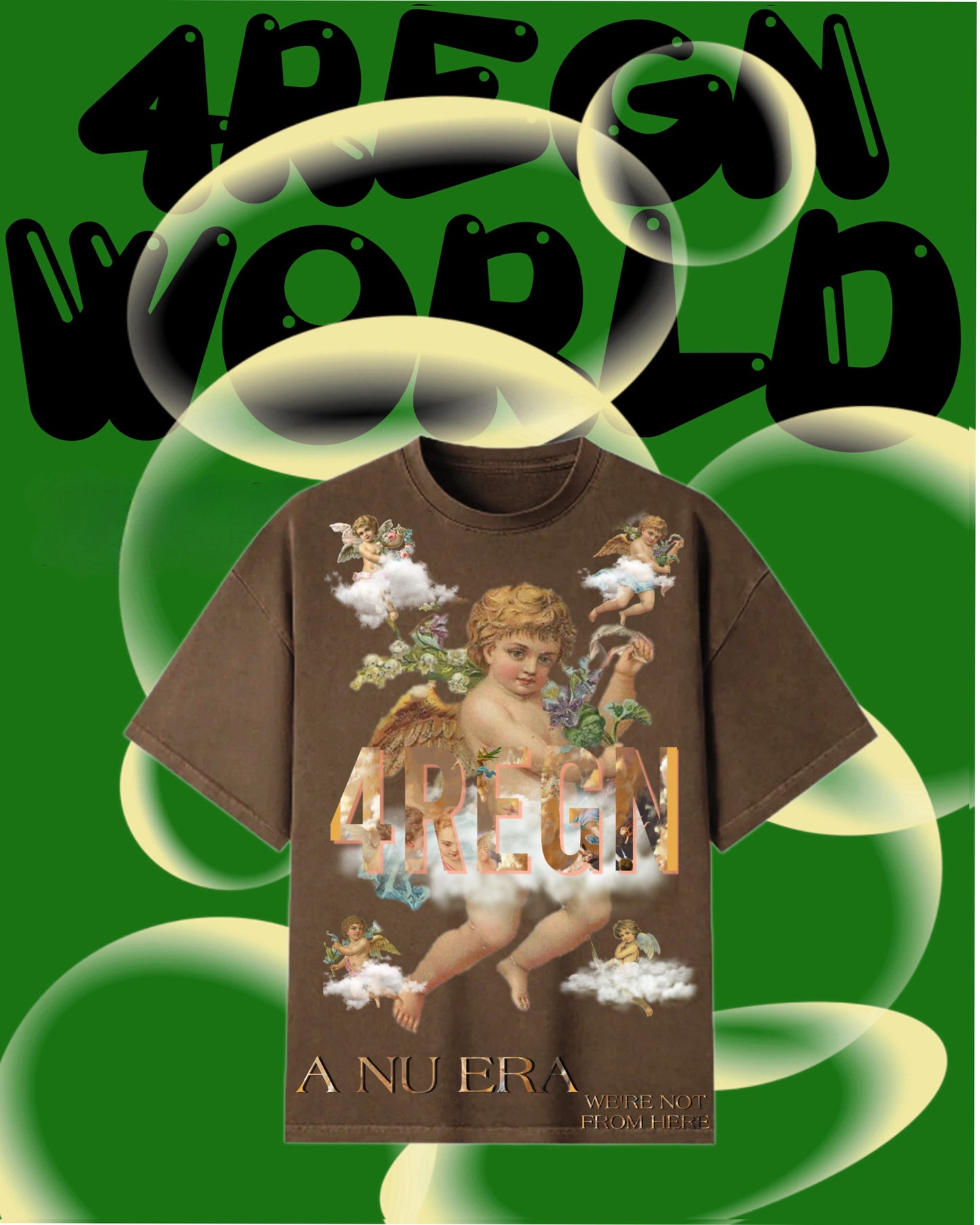 4REGN DEXIGN PRINTED CHERUBS TEE