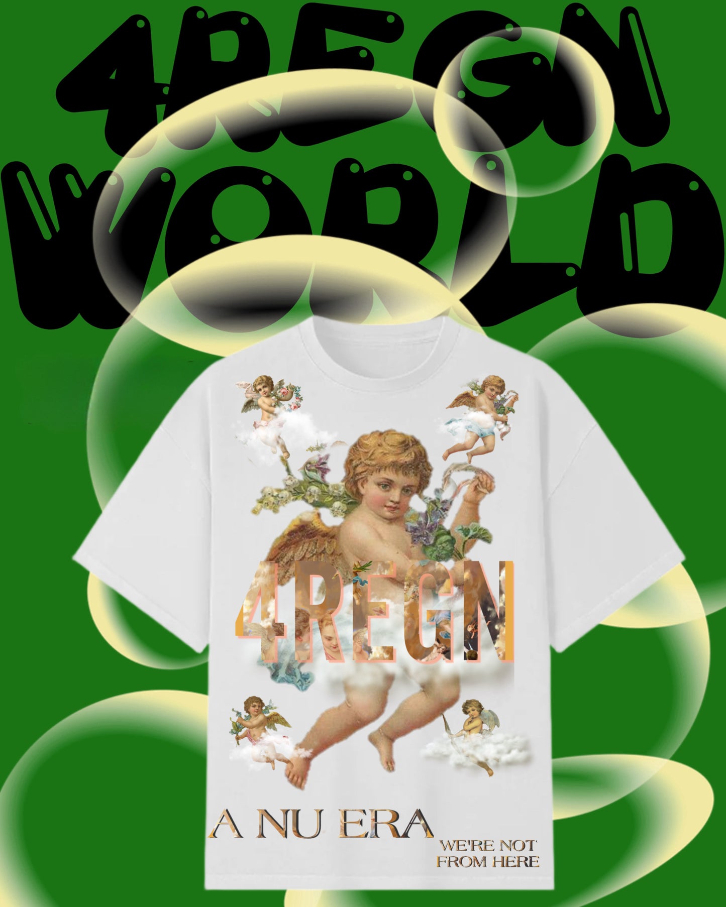 4REGN DEXIGN PRINTED CHERUBS TEE