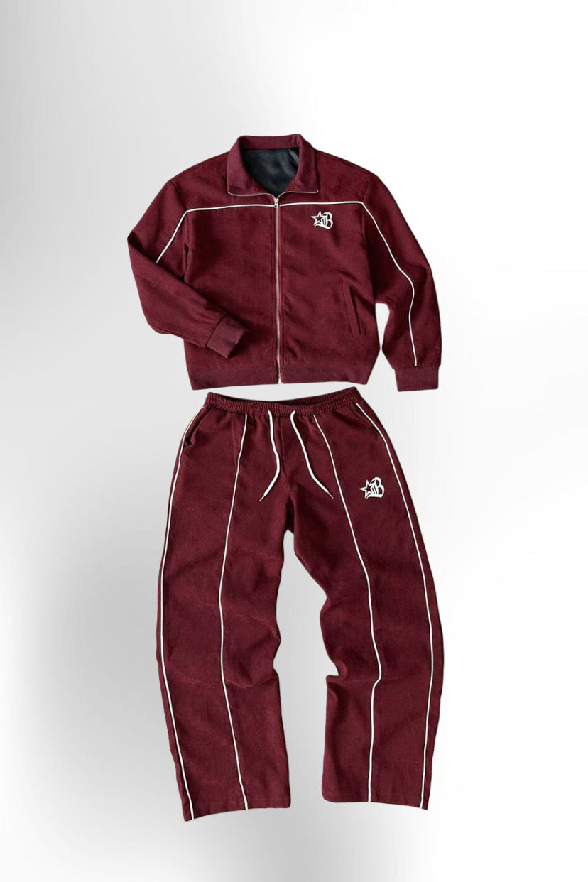 Men's Pentagram Print Long Sleeve Jacket And Pants Casual Suit Set