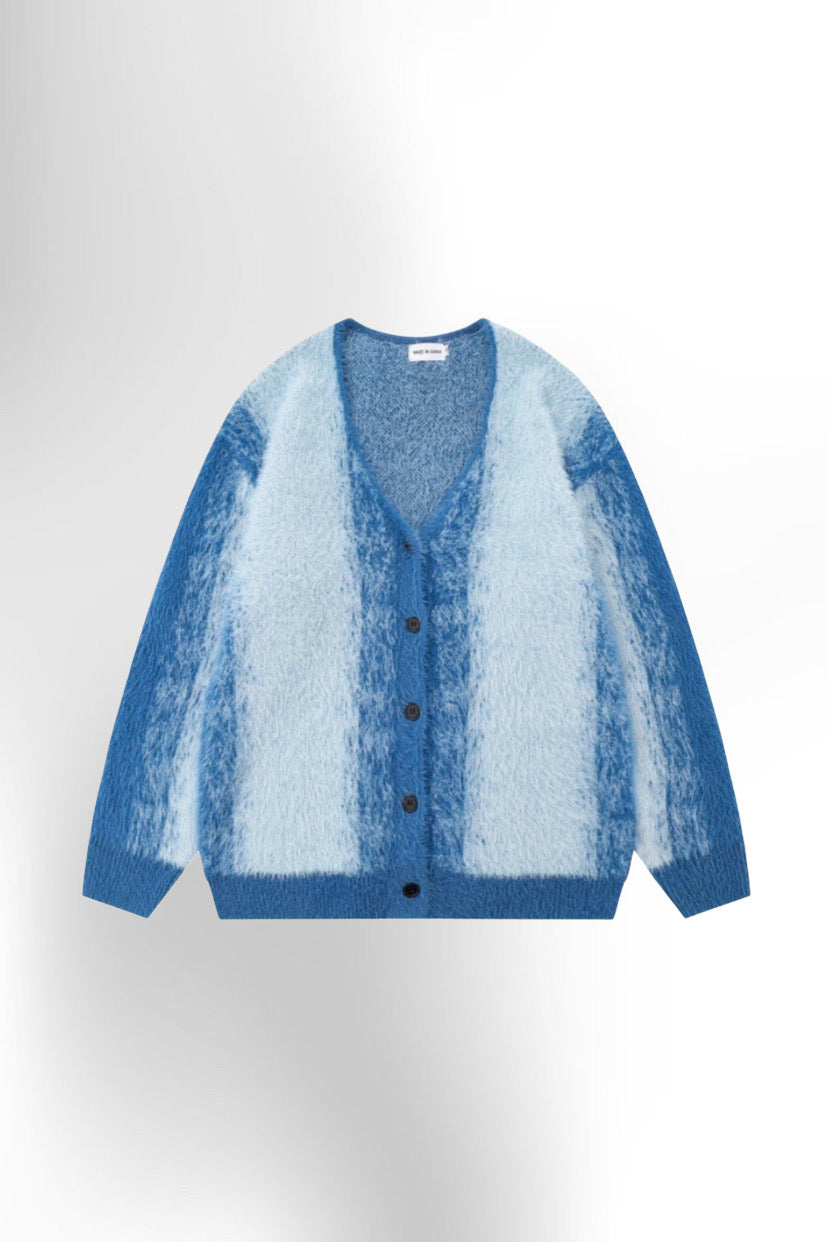 Gradient Color Loose Sweater Cardigan