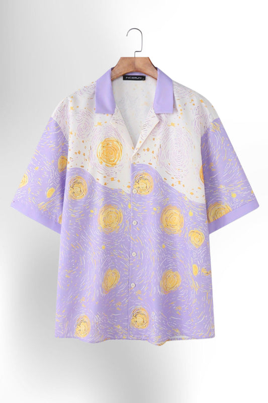 Men's Lapel Short Sleeve Shirt